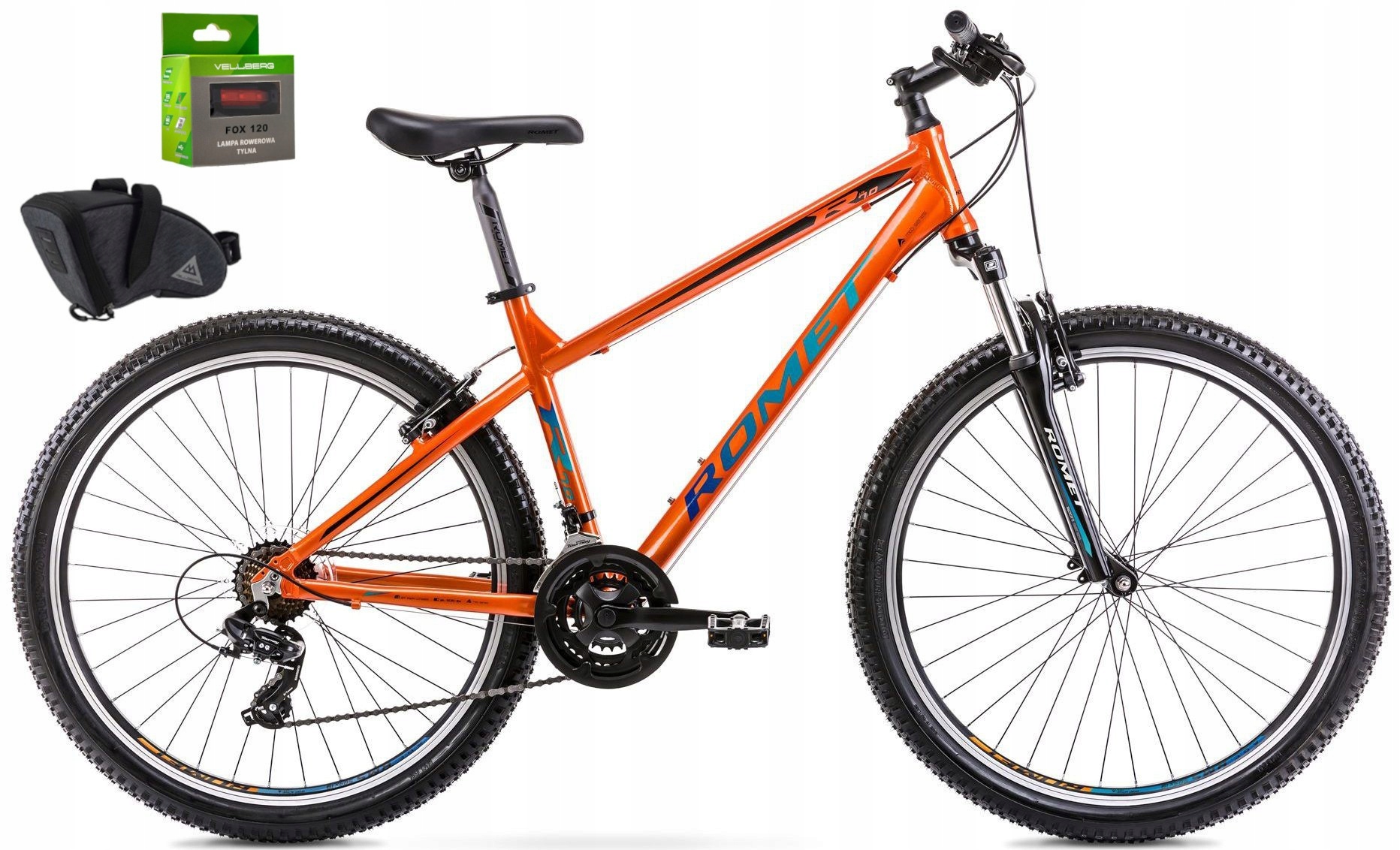 Rower 27,5 Romet Rambler R7.0 Ltd pomarańczowo-niebiesko-czarny 17"