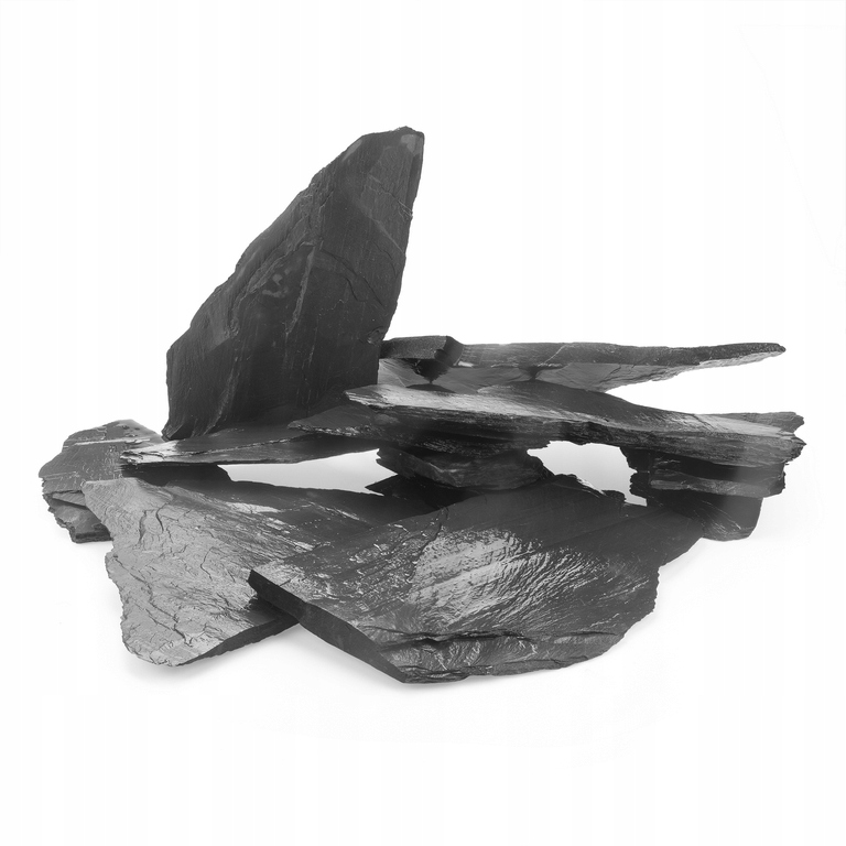 Levně Břidlice Do Akvária Černá Prémiová Plochá Tenká Ideální Jeskyně Na Pozadí 24 Kg