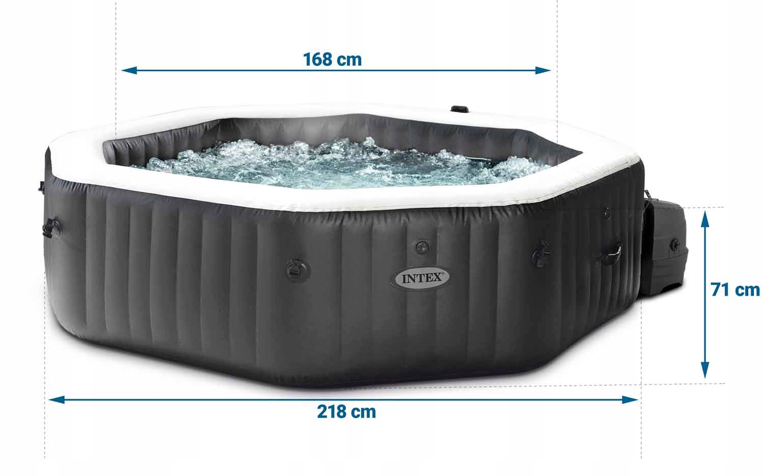 Basen z hydromasażem Spa Dmuchane SPA z hydromasażem 6 osób Głębokość 71 cm