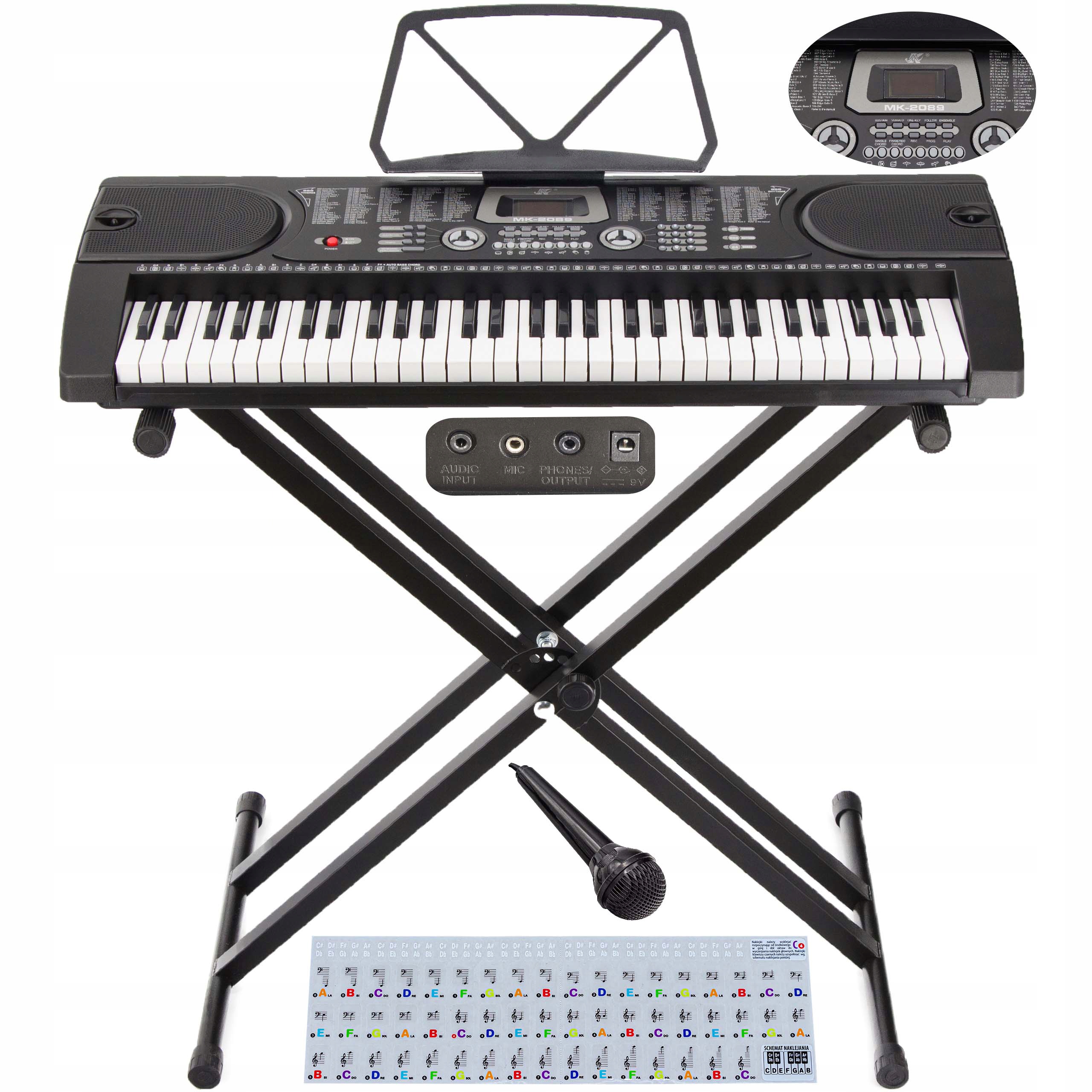 

Keyboard Pianino Organy MK-2089 61klaw Kurs CD