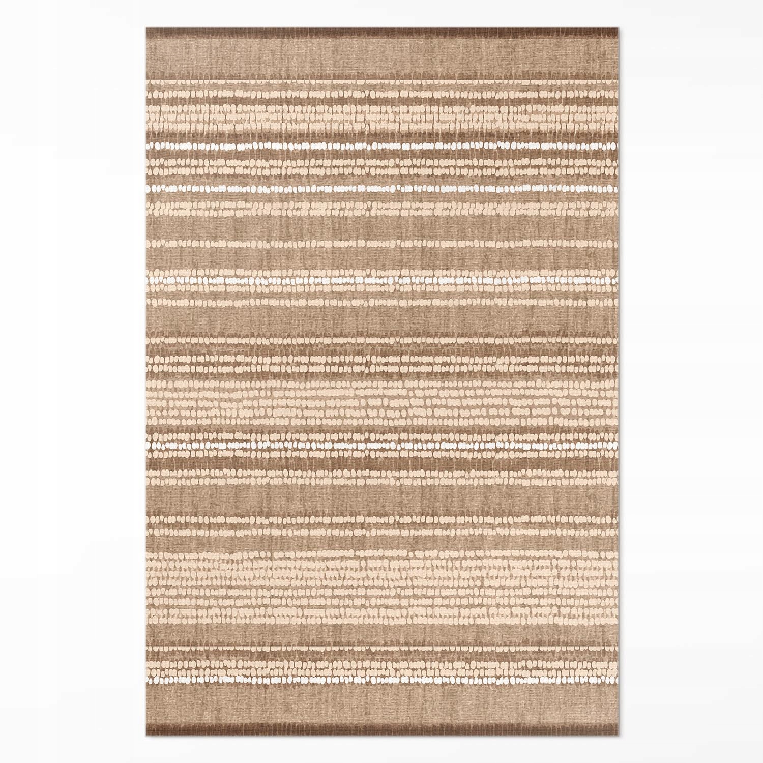 Koberec pod psací stůl Vzor hnědá tkanina ve stylu boho vintage 80x120 cm