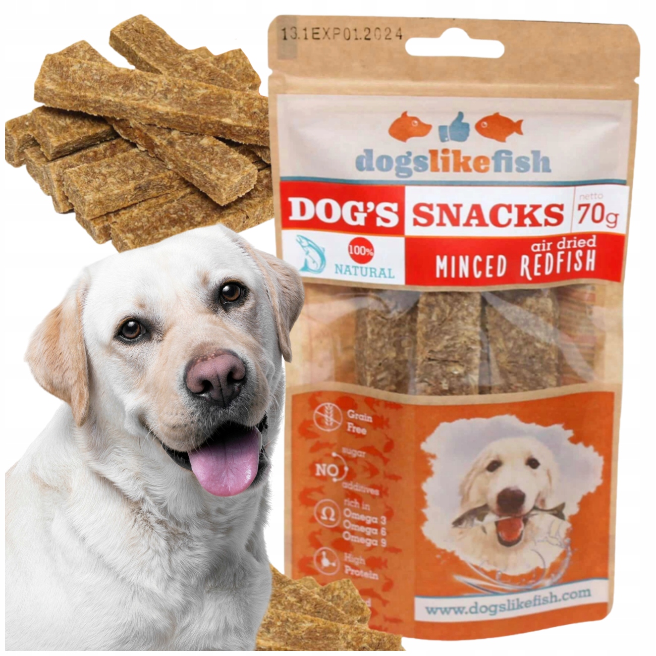 Okouník S Proužky Pro Psa Dogslikefish 1000 G