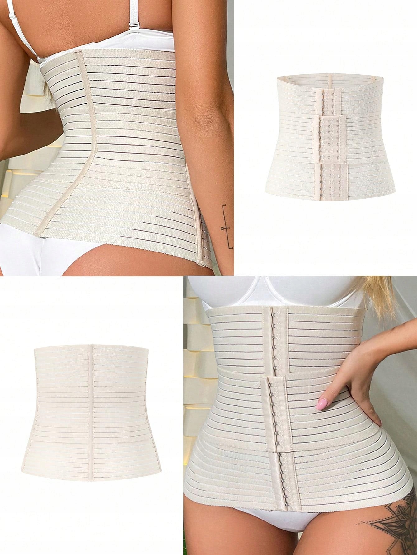 GORSET BEŻOWY POD BIUST WYSZCZUPLAJĄCY DŁUGI ZAPIĘCIE HAFTKI SHEIN XXL Materiał dominujący poliester