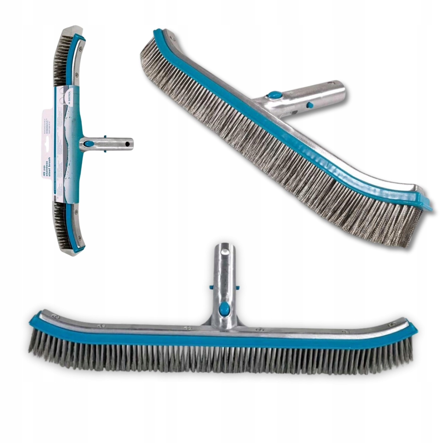 Bayrol Szczotka do czyszczenia basenu Ścian Dna 45 cm Stal nierdzewna Mocna