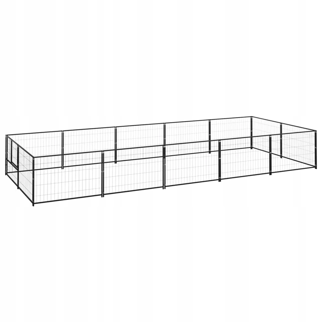 Fionshop 262848526 Psí kotec černý 10 m² ocel