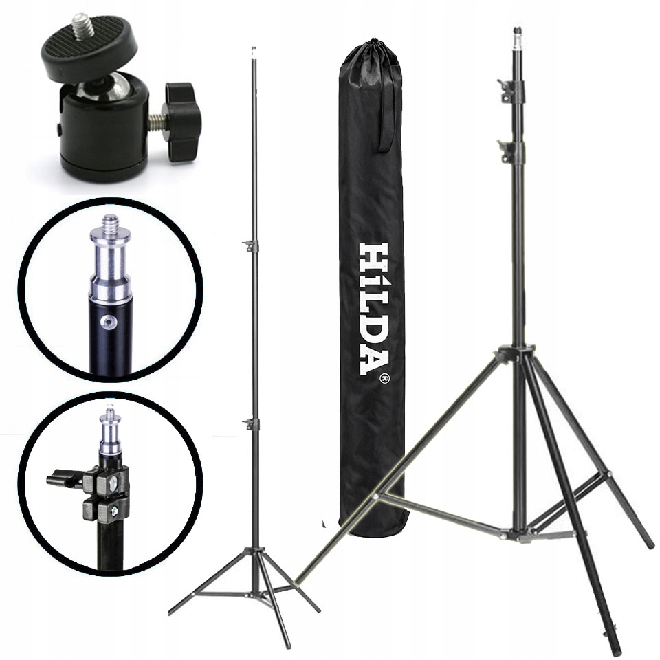 STATYW TRIPOD 200 CM DO LASERA POZIOMICY LASEROWEJ HILDA GŁOWICA KULOWA 360