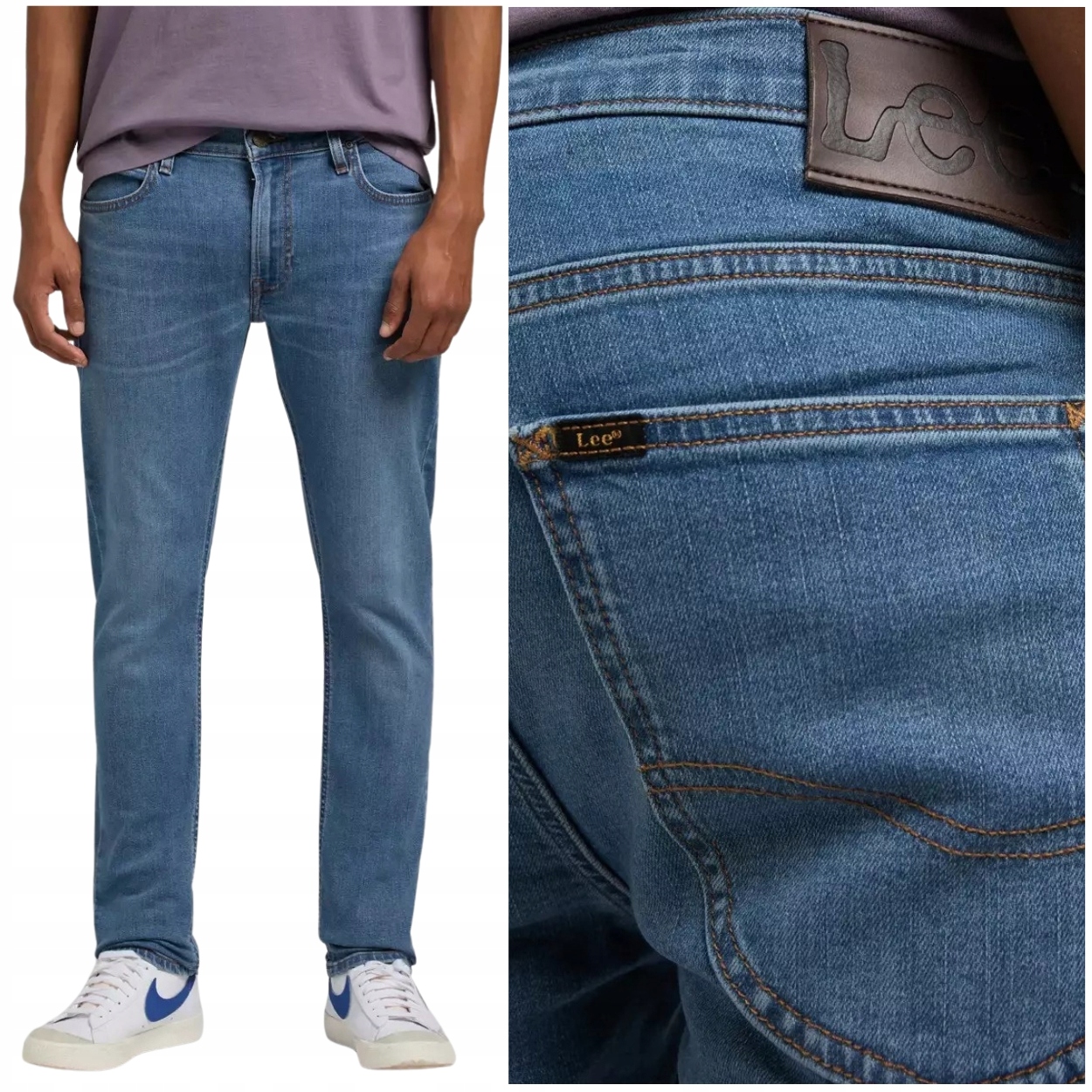 Lee Luke slim Light Worn Džins silně zúžené džínové kalhoty W30 L34