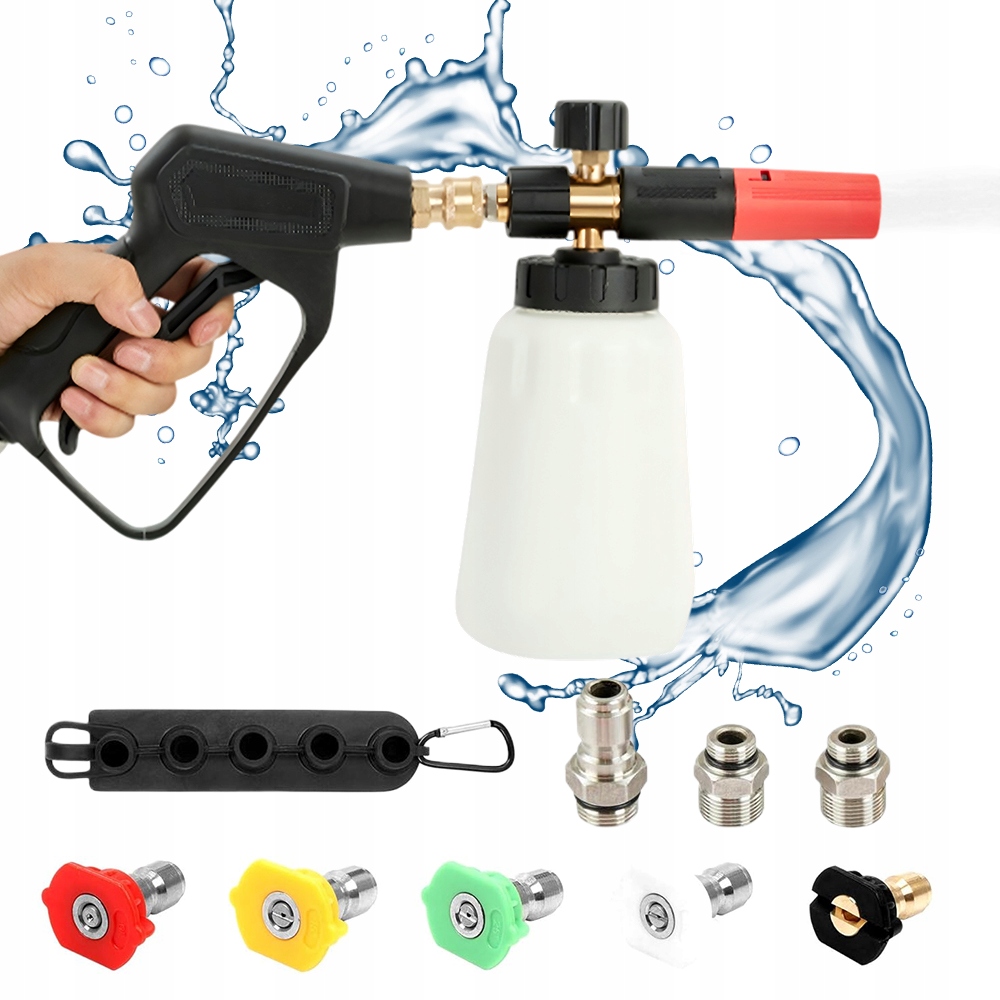Zestaw 5 Dysz Do Myjki Ciśnieniowej Szybkozłącza Pianownica 1/4" 1L 3GPM