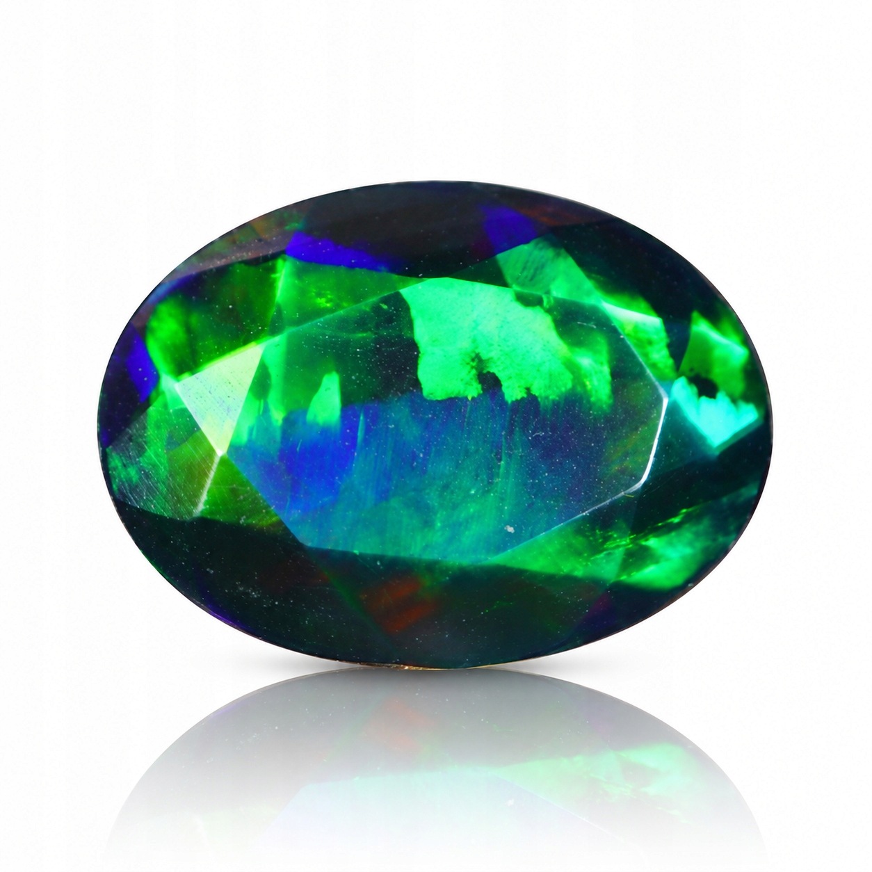 Přírodní opál černý 1.05 ct Ovál Etiopie certifikát Wbd