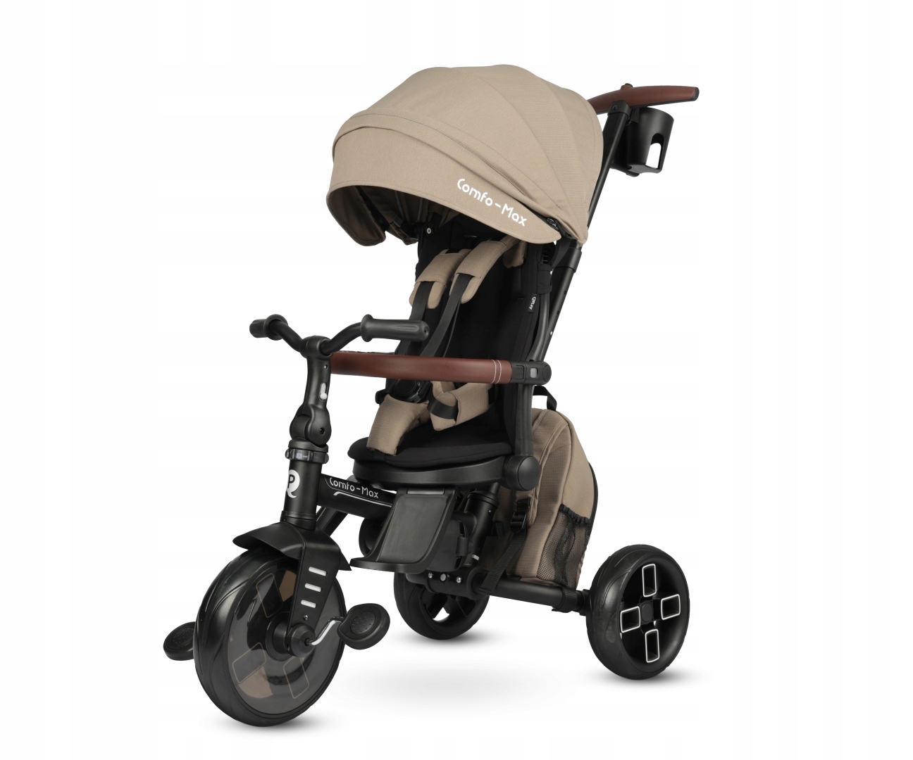 Qplay Rowerek Trójkołowy Comfo Max 360° Coffe