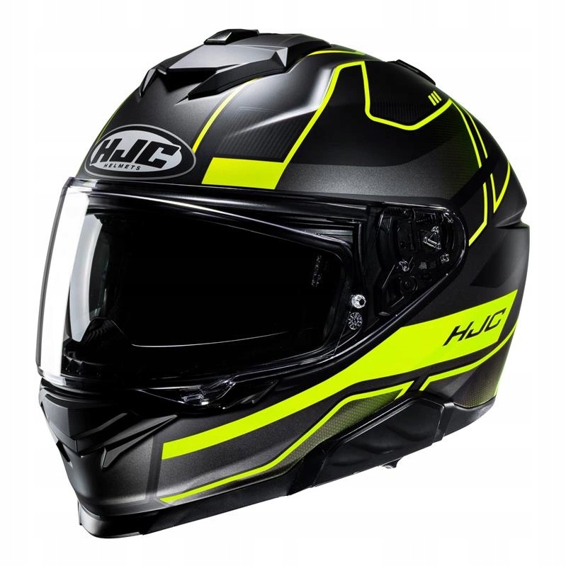Motocyklová prilba Hjc I71 Iorix Black/yellow čierna žltá fluo pinlock