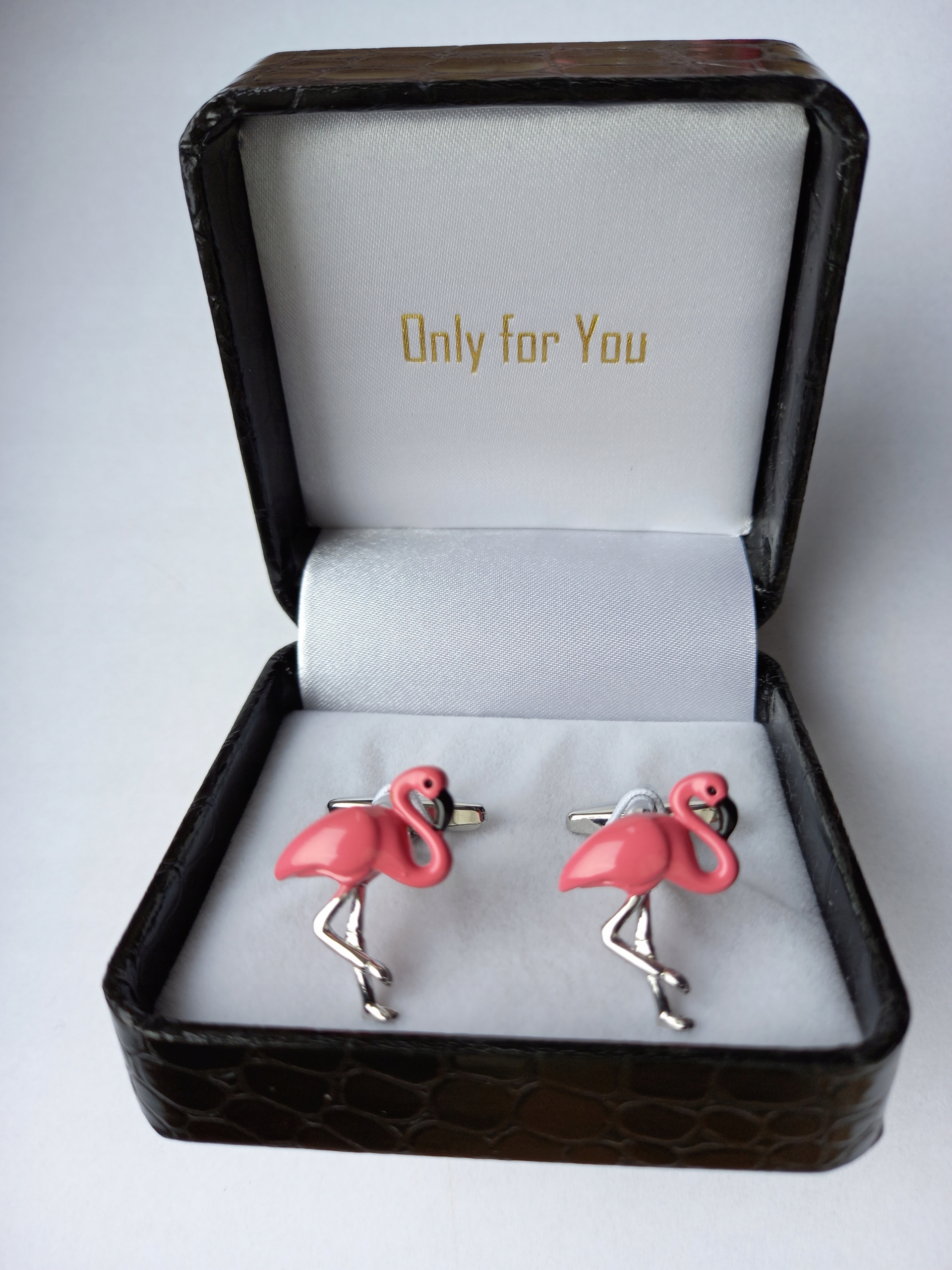 Manžetové knoflíčky Exciting Pták Růžový Pelikán