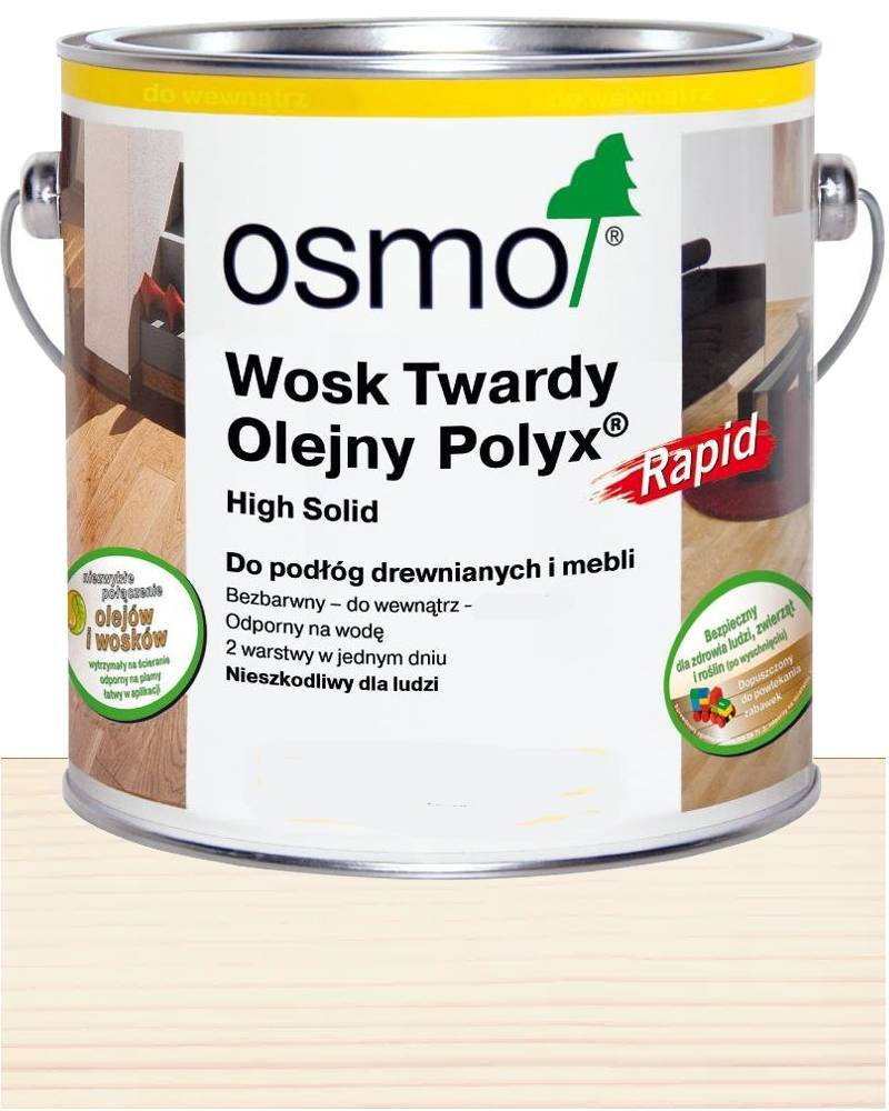 Osmo Tvrdý olejový vosk Rapid 3240 Biely Transparentný 2,5L