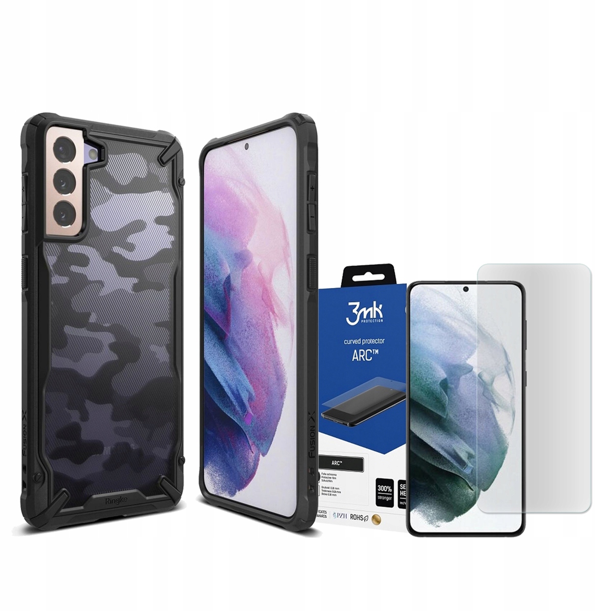 

Ringke Etui Do Galaxy S21+ Plus + Folia 3MK Arc