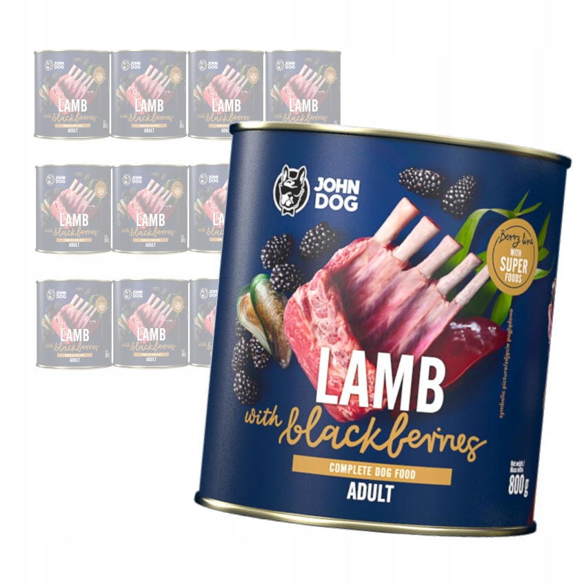Levně John Dog Krmivo Krmivo Ostružiny 12x800g