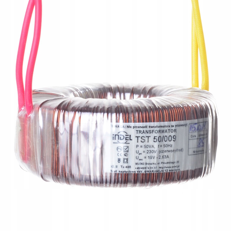 TRANSFORMATOR TOROIDALNY TST 50/009 19V-2.63A EAN (GTIN) 5904639213167