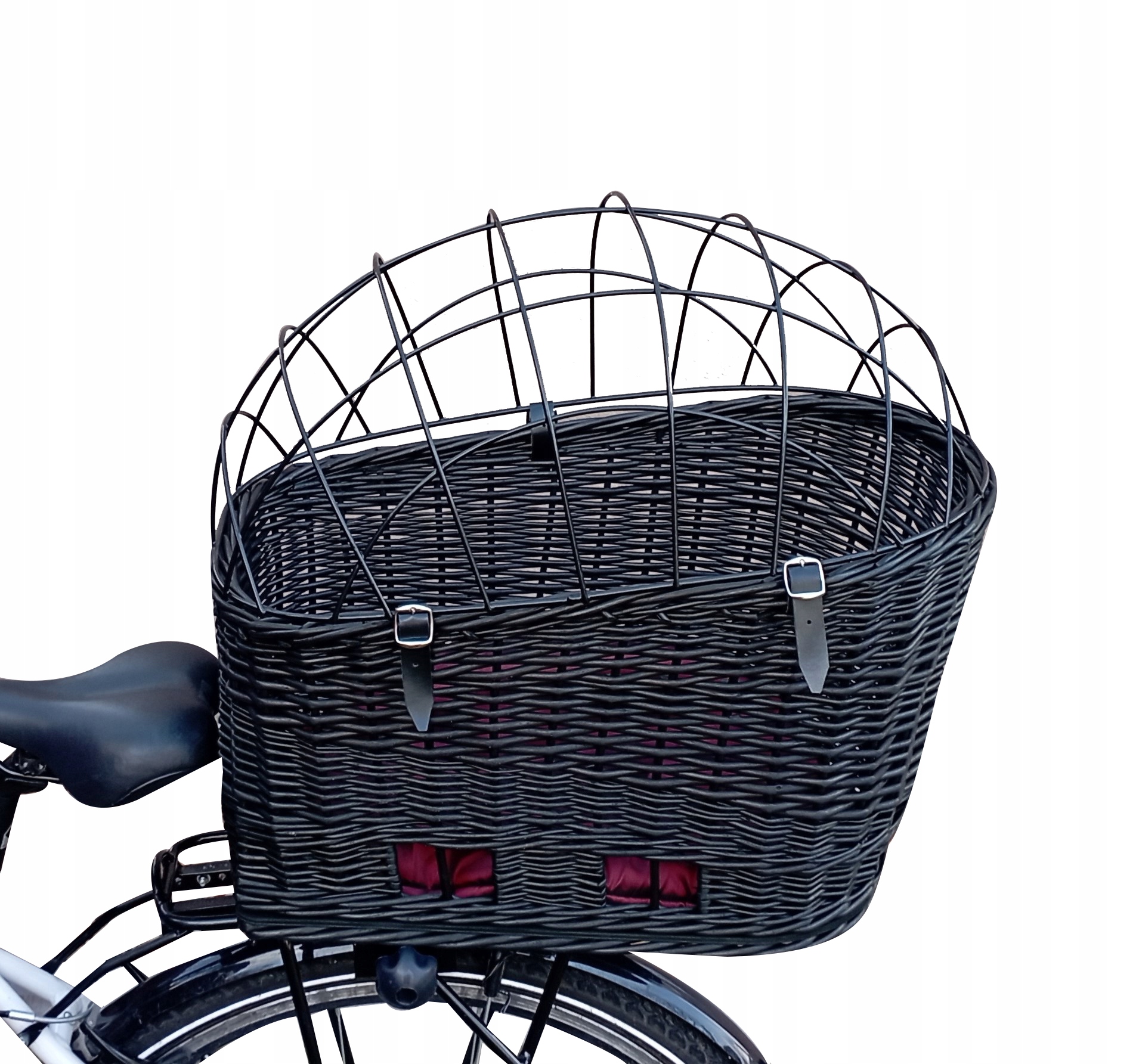 Duży Transporter Wiklinowy na Bagażnik dla Psa 3XL