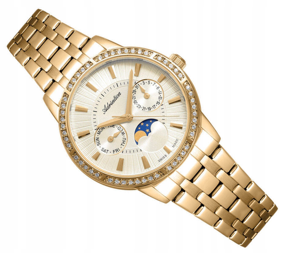 Dámské Zlaté Hodinky Adriatica A3601.1111QFZ Skříň