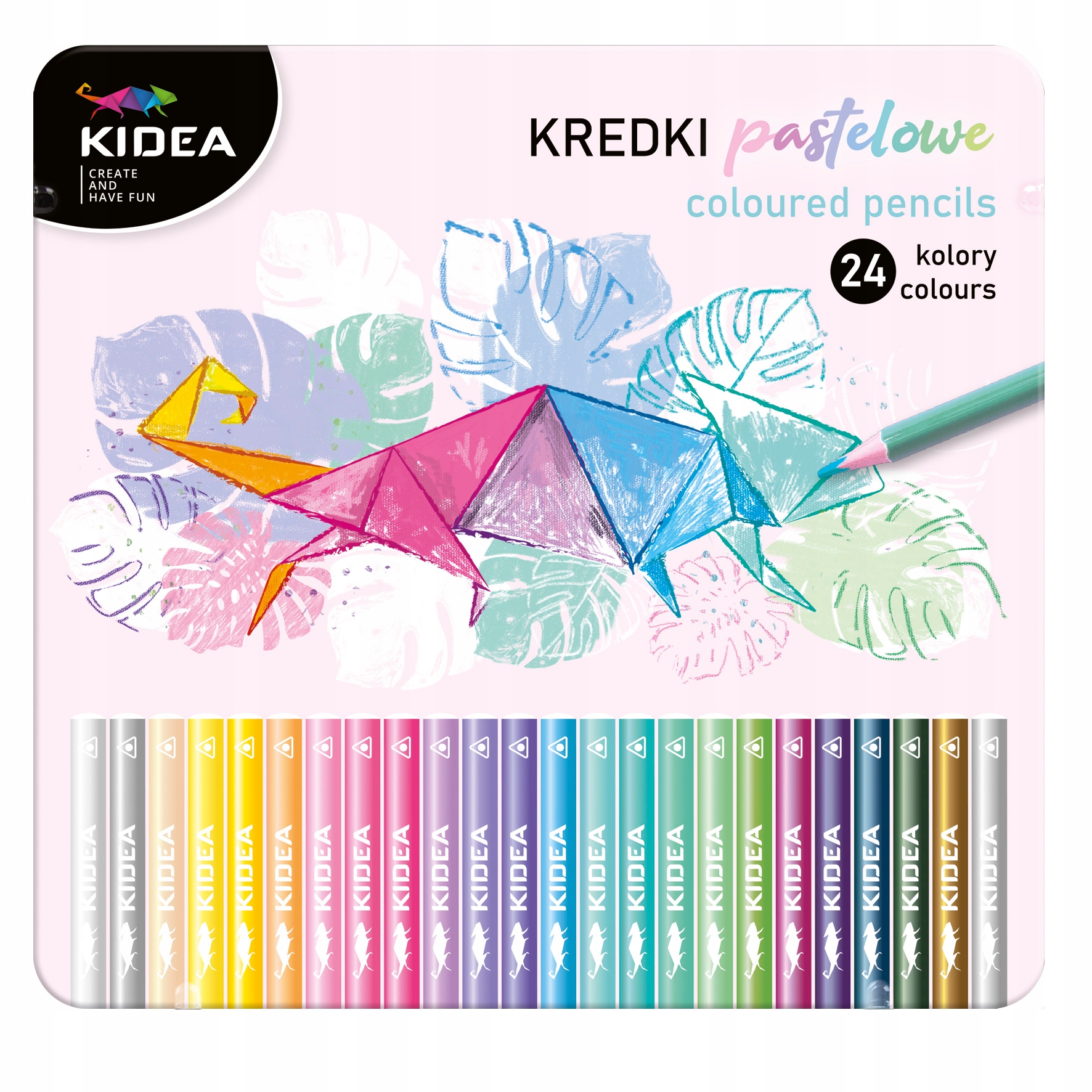 

Kredki ołówkowe 24 pastelowe w metalowym pu