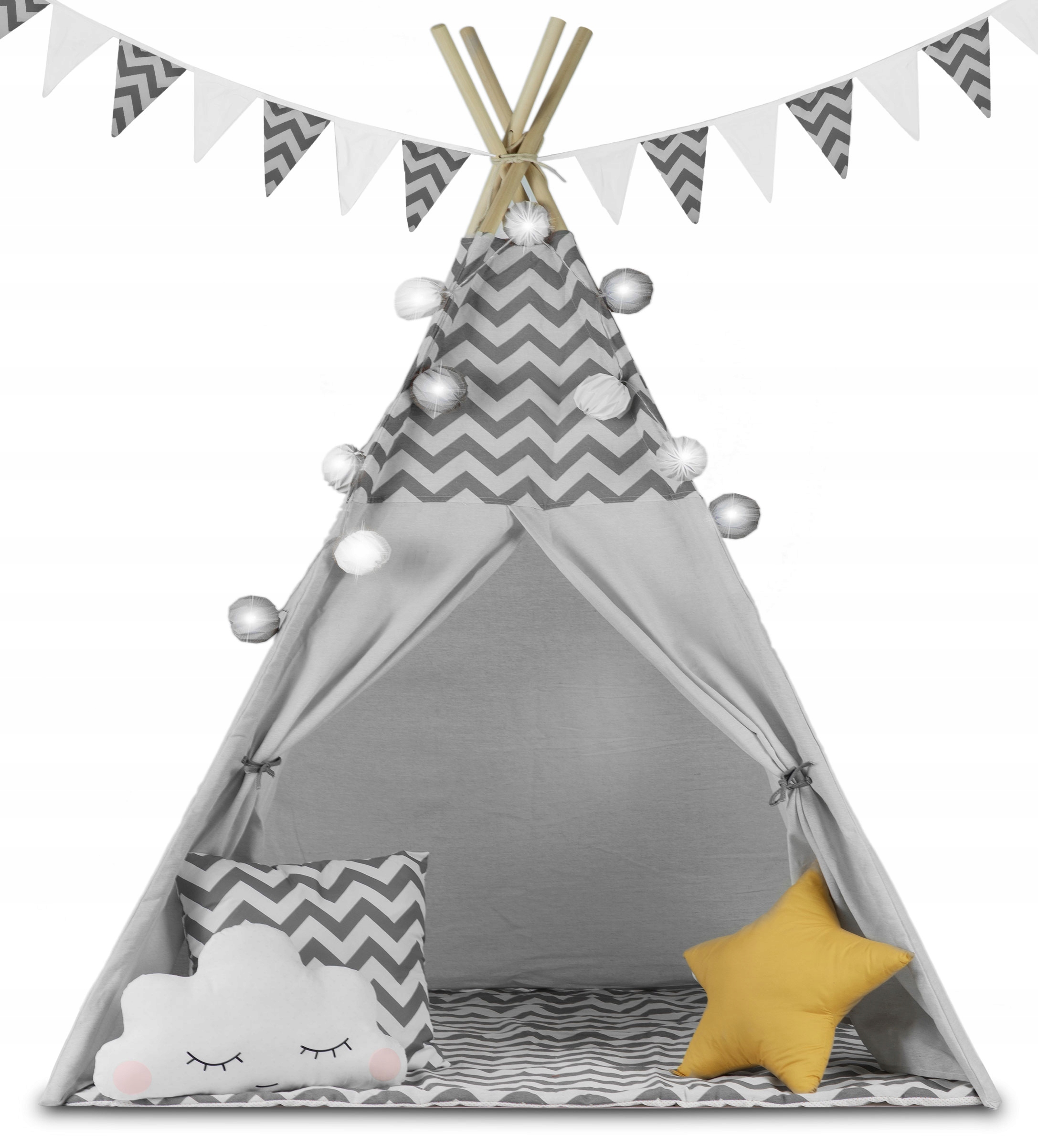 

Tipi namiot dla dzieci Teepee Girlanda Poduszki