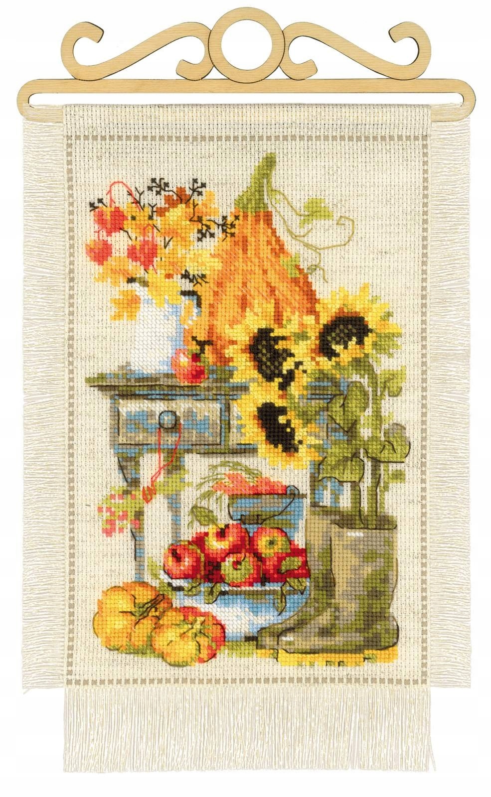 Riolis 1657 Venkovská zahrada podzim křížková výšivka 20x30 cm