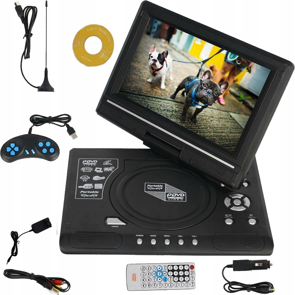 Přenosný Automobilový DVD Přehrávač S Funkcí Ultratenké Hry 7,8 Palce