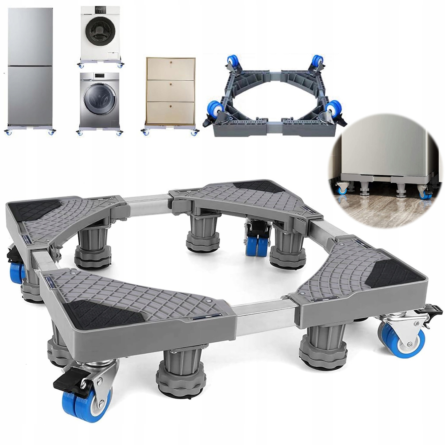 Podstawa Ruchoma Pod Sprzęt Agd Stojak Na Kółkach Z Regulacją 42-66 CM