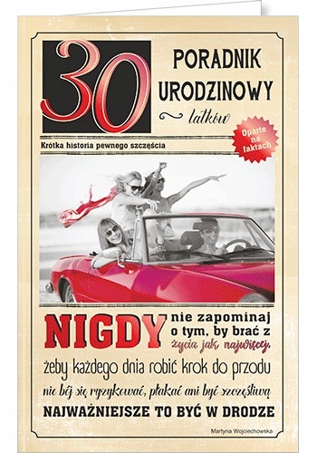 

Kartka na 30 urodziny z tekstem zabawna wesoła U54