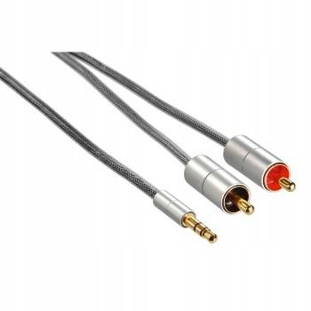 Hama 00080865 kabel audio 2 m 3.5mm 2 x RCA Srebrny