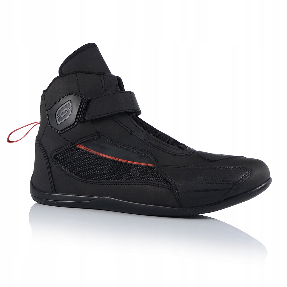 BUTY MOTOCYKLOWE MĘSKIE OZONE LETNIE KRÓTKIE SKÓRZANE MESH CZARNE EAN (GTIN) 5905933030771