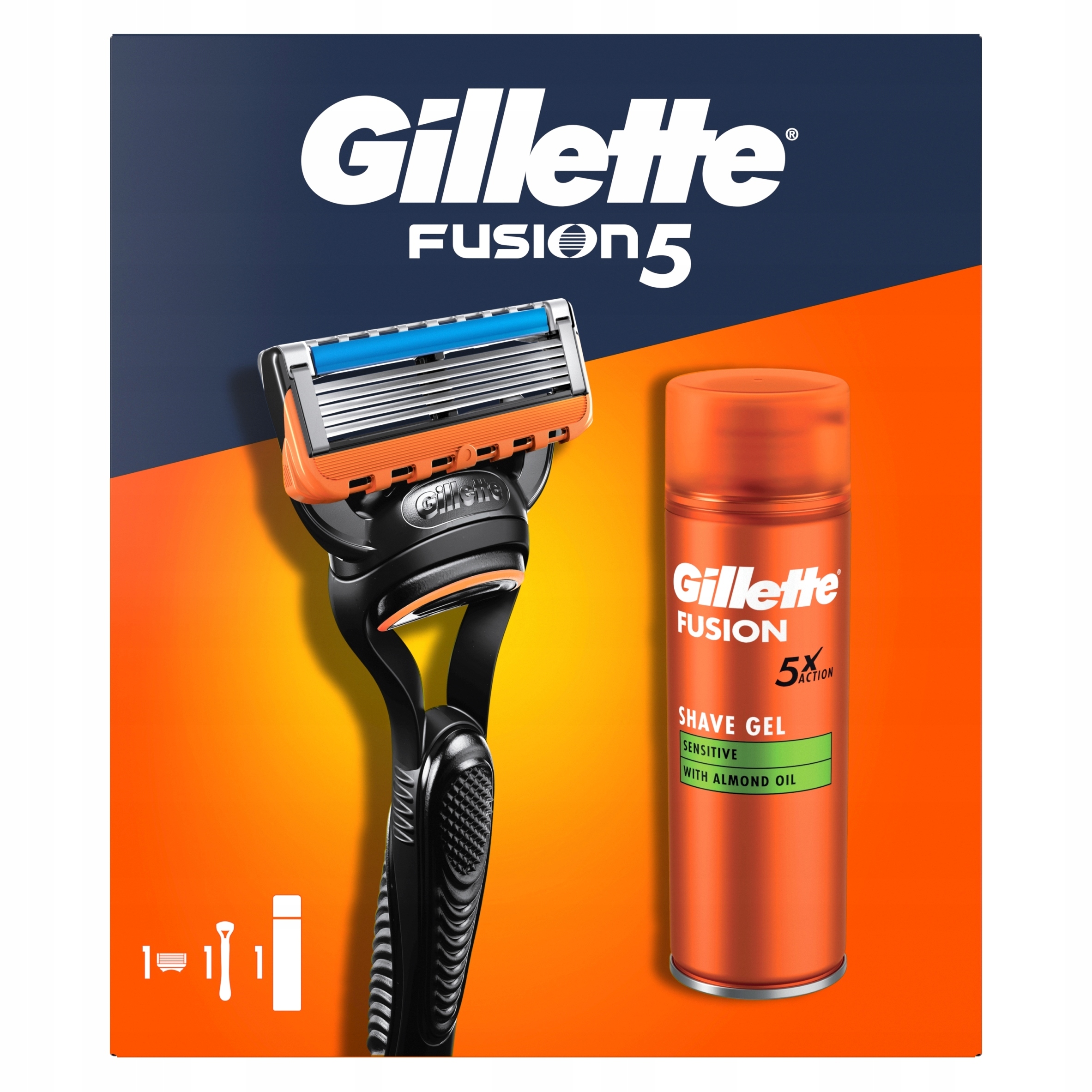Gillette Fusion 5 Dárková Sada pro muže Gel strojek