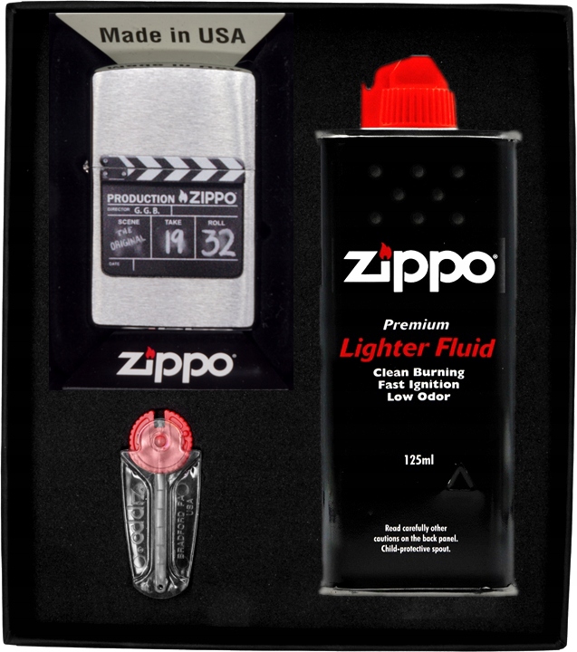 Zestaw ZIPPO Zapalniczka FILM SLATE prezentowy*nr1