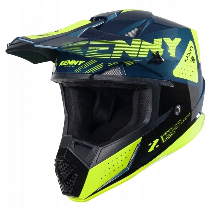 Kenny Racing Track Graphic Zoom Petrol prilba s cross enduro šiltom L