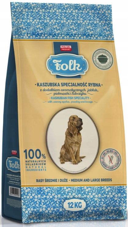 Karma sucha dla psa Folk Kaszubska specjalność rybna Medium&Large 12kg