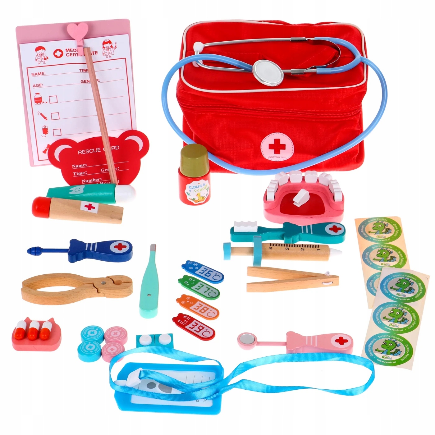 

Dentysta Drewniany Zestaw Dentystyczny 24el