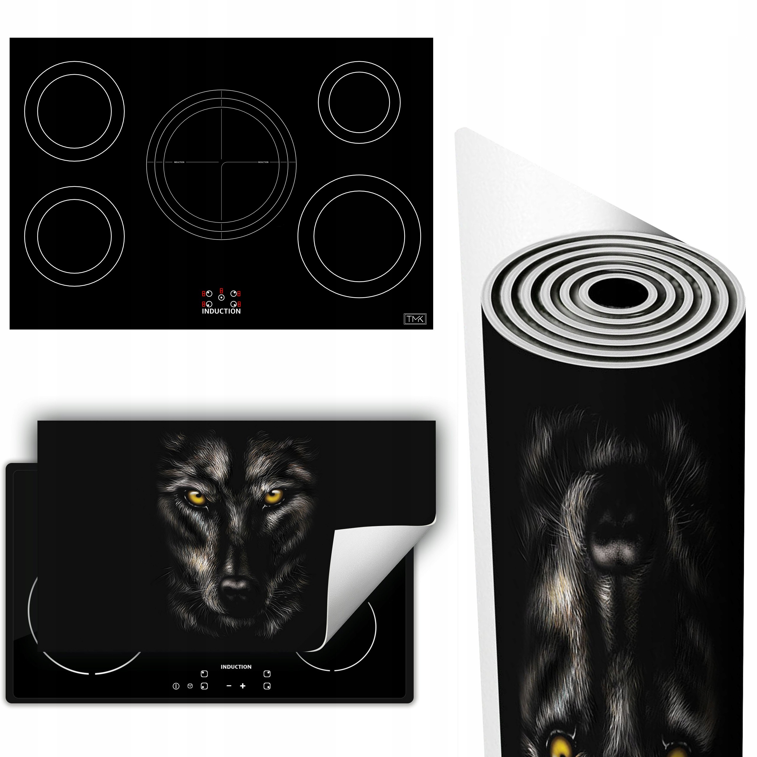 Vinylová Podložka Ochrana Kuchyňské Desky 90x52 černá vlk