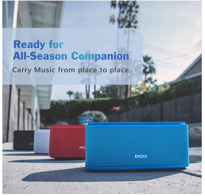 GŁOŚNIK PRZENOŚNY BEZPRZEWODOWY DOSS SOUNDBOX BIAŁY BLUETOOTH 12W IPX5 Kolor biały