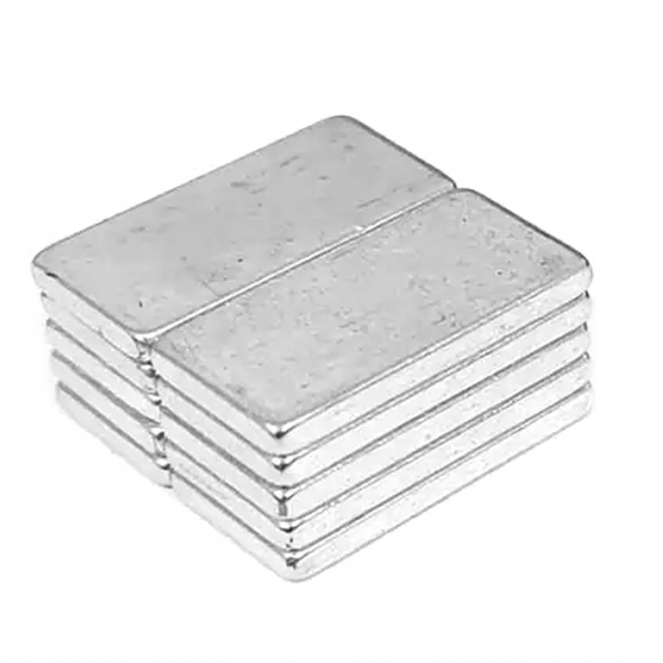 

Magnes neodymowy płaski 20x10x2 10szt mocne magnez