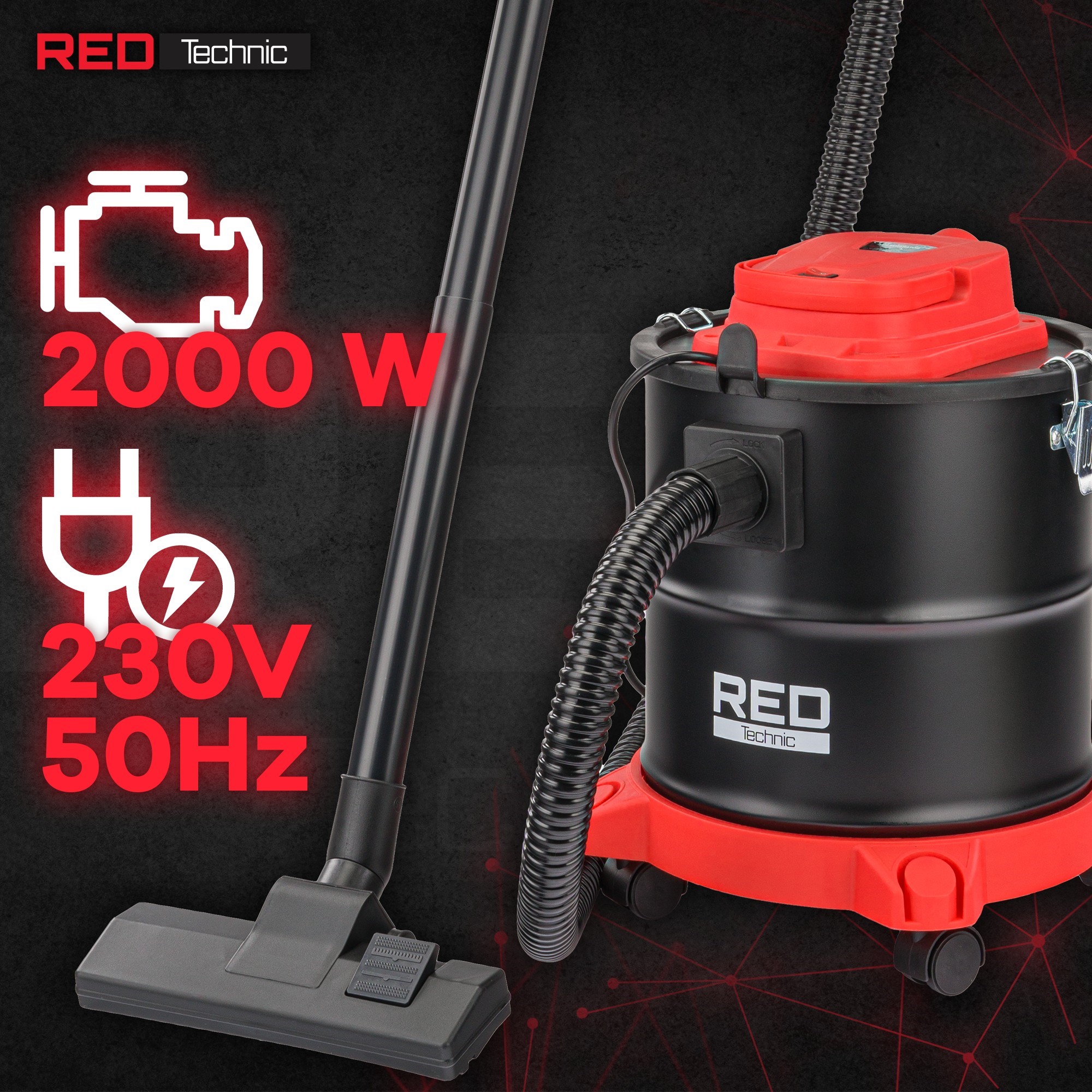 Odkurzacz PRZEMYSŁOWY Separator Kominkowy Do Kominka Popiołu Grilla 2000W Kod producenta RTESP0077