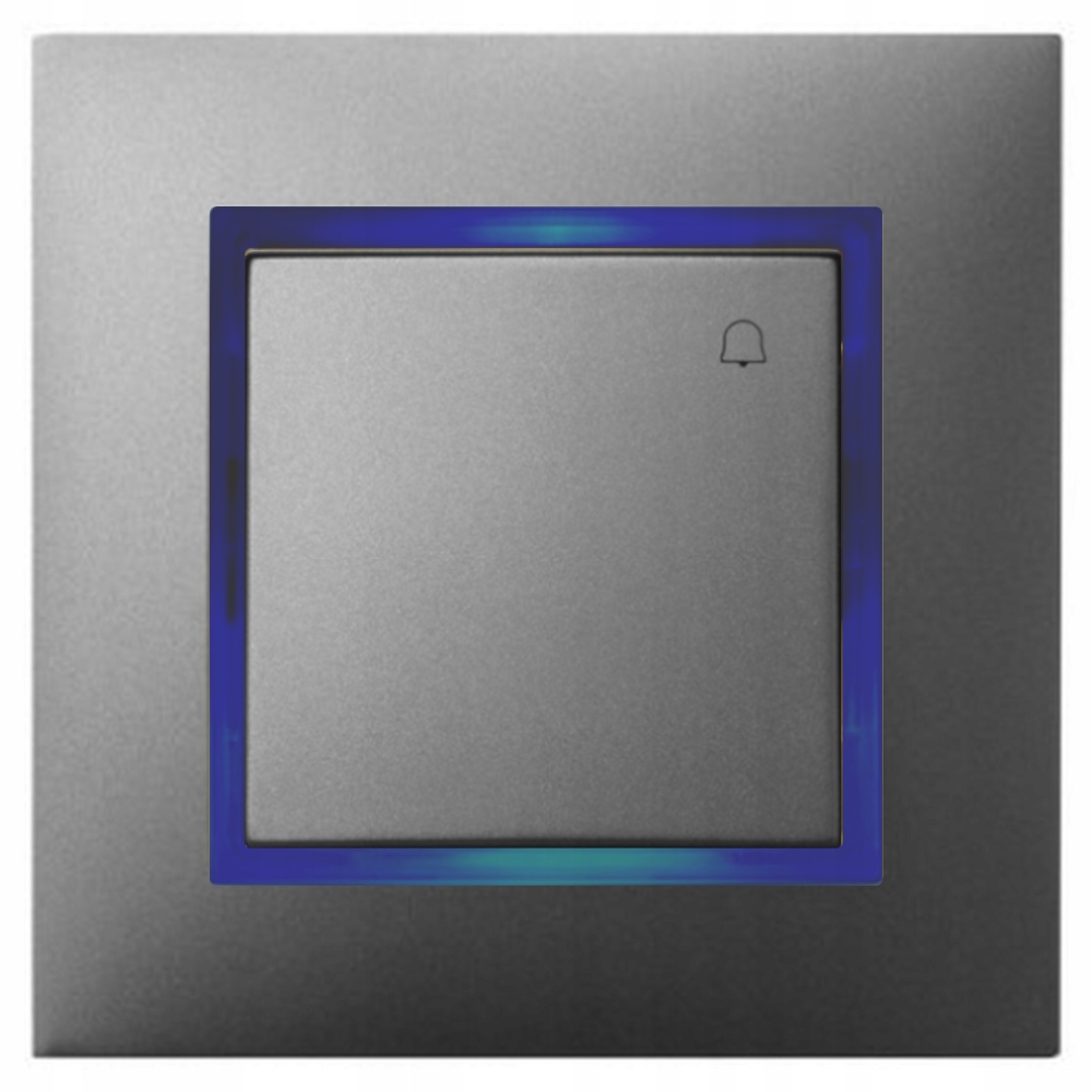 

Włącznik Dzwonkowy Szary Z Podświetleniem