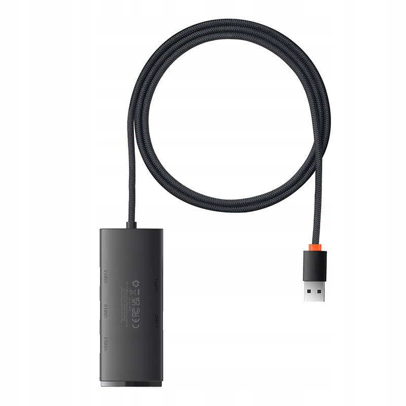 BASEUS ROZDZIELACZ ROZGAŁĘŹNIK ADAPTER HUB USB DO 4X USB-A 3.0 Z KABLEM 1M Producent Baseus