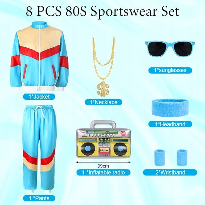 Kostým Sportovce Dresu 80. Léta Teplákovka Dresiář Disco Převlek Retro Karneval