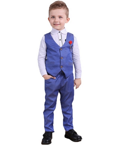 chlapčenský oblek vizitkový komplet elegantný VESTA BIELA KOŠEĽA 110