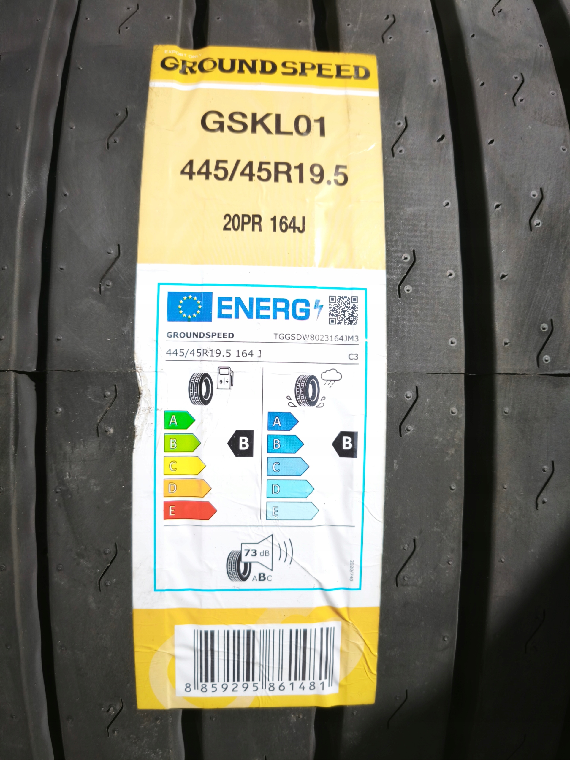 Opony 2 x 445/45R19.5 Groundspeed -164J- naczepa Marka Groundspeed