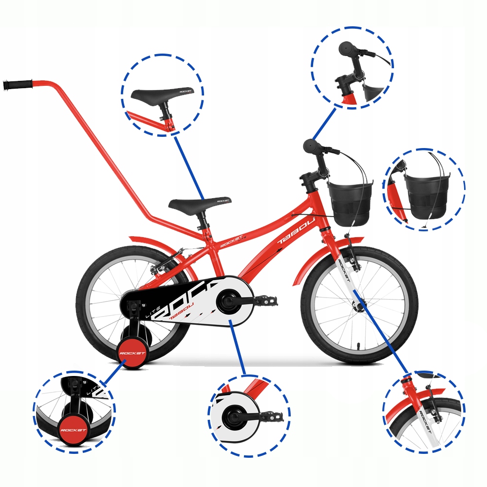 ROWER DZIECIĘCY ROWEREK TABOU ROCKET LITE 18 cali ALUMINIOWY MEGA LEKKI 7kg Rozmiar koła (