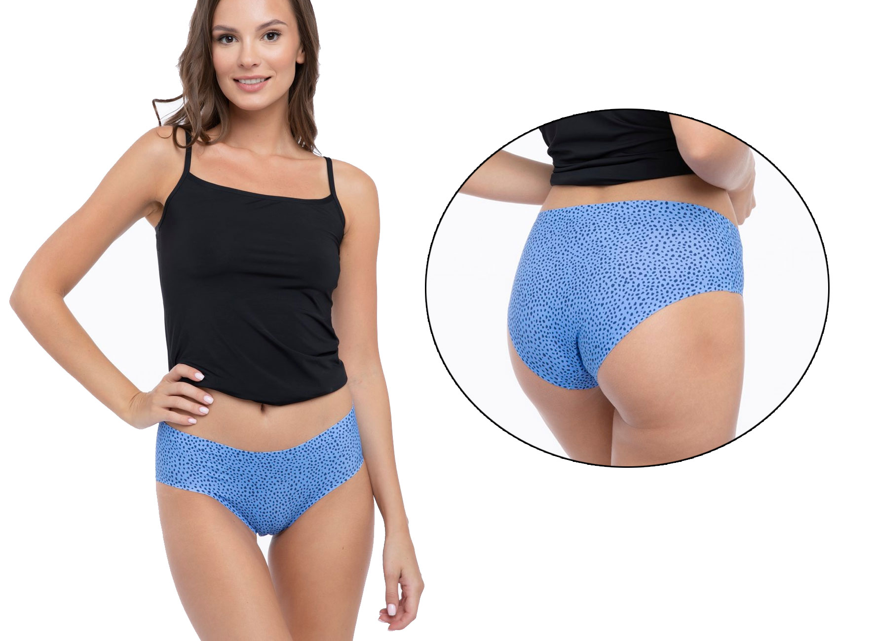 

Julimex figi damskie Ocean dots L niebieski