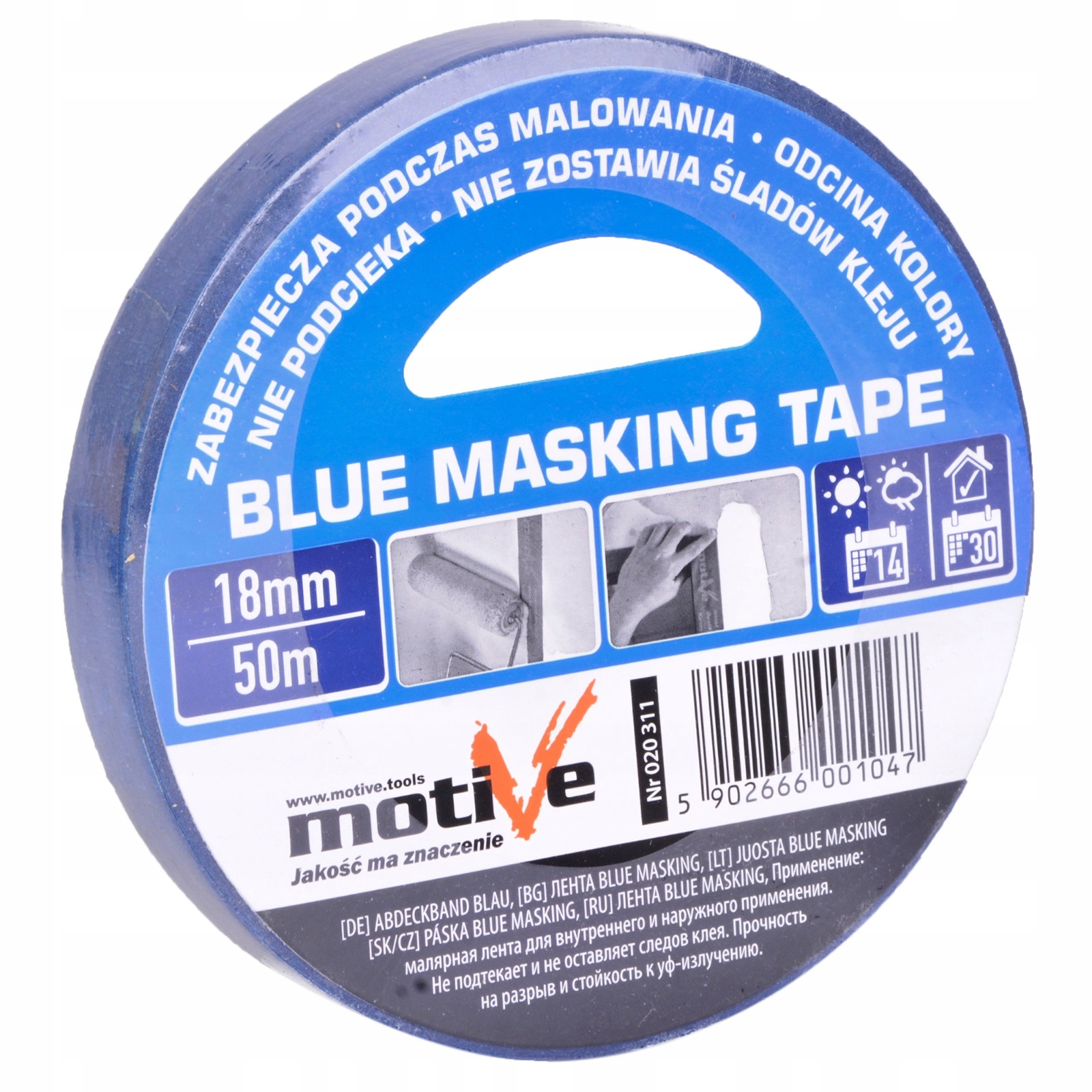 

Motive Taśma Malarska Niebieska Blue 18MMX50M