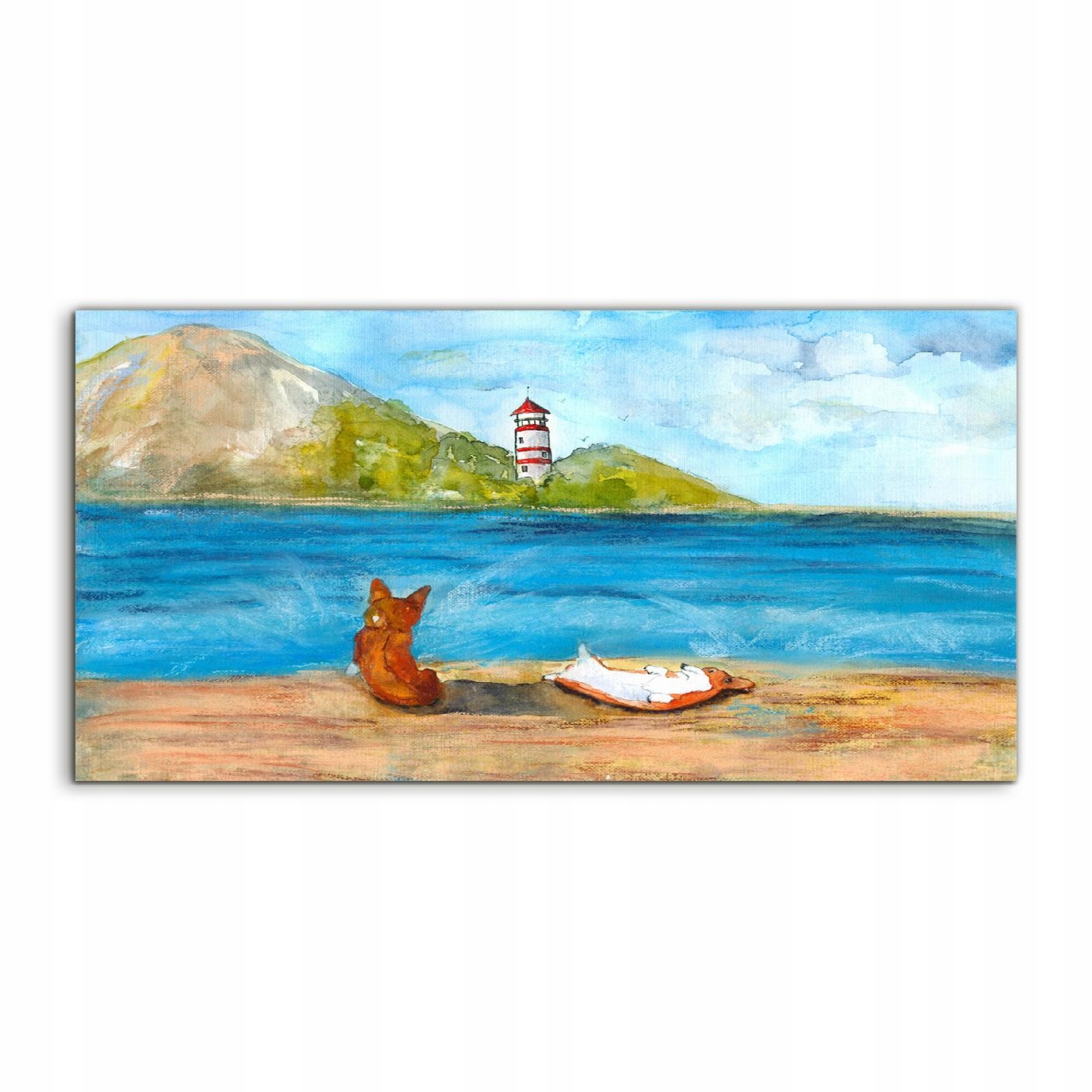 

Fotoobraz akryl 120x60 ścienny Corgi Pies Akwarele