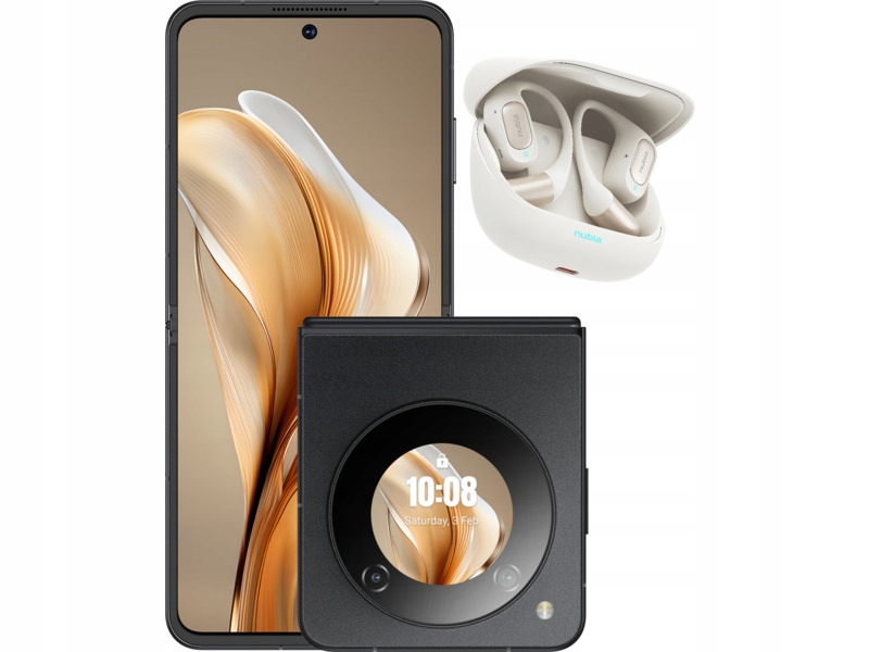 Smartfon Nubia Flip 5G 8/256GB 6.9" 120Hz Czarny Słuchawki