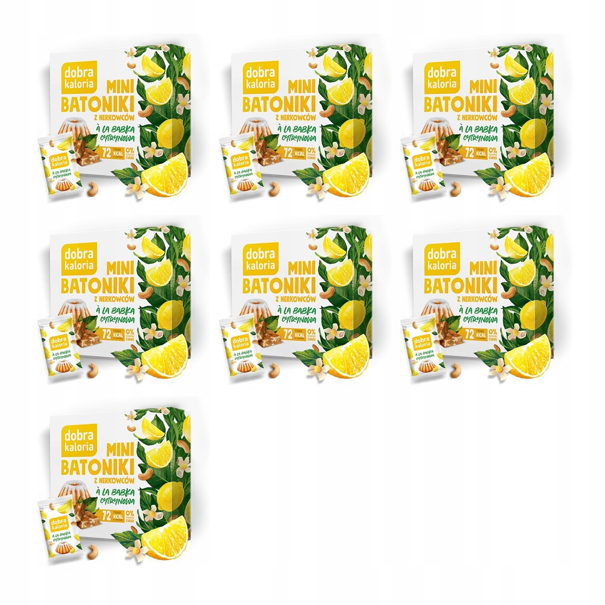 Zestaw Dobra Kaloria Mini batoniki z nerkowców Babka Cytrynowa 102 g 7 szt.